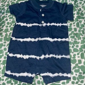 Navy blue with white stripes one piece